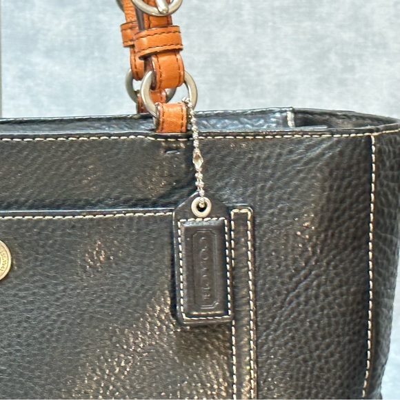 COACH Chelsea Pebbled Black Leather Tote - Picture 5 of 14